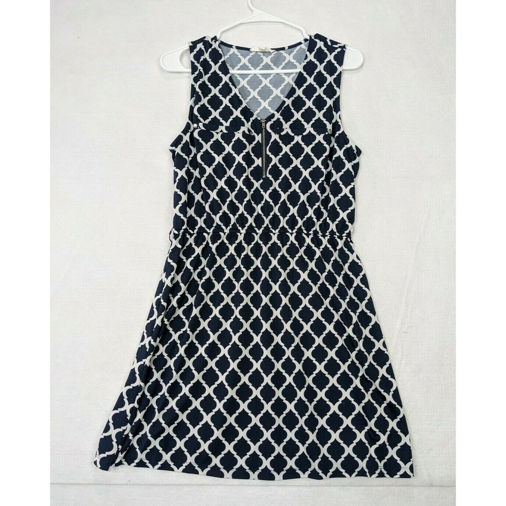 Mine Dress Womens Dress Sz L Polyester‎ Blue White
